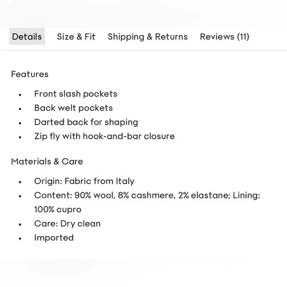 NWT Aritzia Wilfred The Effortless Pant™ Black in City Cashmere Size 6 - Picture 12 of 14